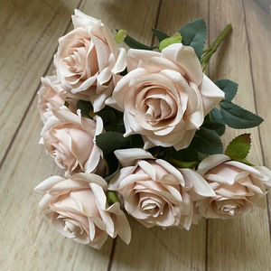 Bouquet di Rose Artificiali in Seta all'Ingrosso, 10 Teste, Stile Costiera Amalfitana, per Matrimoni, Lauree, Decorazioni di Halloween, Impermeabili - Product Image 5