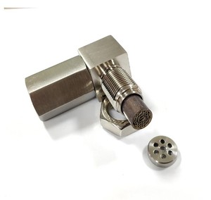 Adaptateur d'entretoise de capteur en acier usiné CNC à 90 degrés M18x1.5 avec mini catalyseur, pour modification d'échappement automobile - Product Image 1