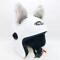 Nouveau casque oreilles de chat cornes en peluche couvre pour le snowboard pour le Sport de vélo de moto
