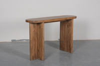 Table console en bois massif au design moderne, convertible pour l'entrée, l'hôtel, l'atelier ou le salon, meuble pour la maison