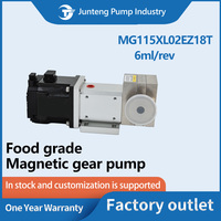 Pompe à engrenages à entraînement magnétique en acier inoxydable 316L pour liquides à haute/moyenne/basse viscosité, compatible diesel, pour l'industrie alimentaire
