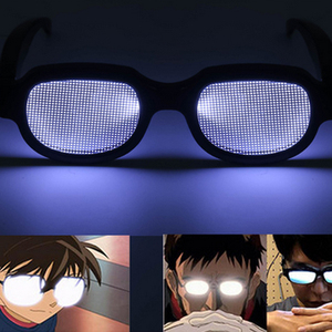 Gafas LED de Anime Japonés <span class=keywords><strong>Conan</strong></span>, Gafas Luminosas con Luz Táctil, Accesorios de Cosplay, Artículos Luminosos para Fiestas de <span class=keywords><strong>Halloween</strong></span> y Festivales - Product Image 1
