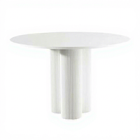 Nouvelle tendance, prix abordable, table à manger circulaire moderne minimaliste en pierre, plateau en quartz blanc pour la maison, la cuisine, le restaurant