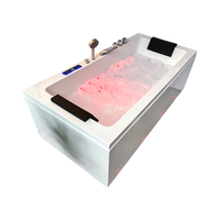 Baignoire Spa de Luxe Intérieure à Jets Massants avec Cascade, Hydrojets et Siège Intégré pour Villa