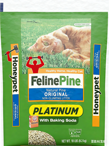 Litière <span class=keywords><strong>pour</strong></span> chat non agglomérante Feline Pine Platinum, sans traces, sans parfum ajouté, contrôle <span class=keywords><strong>des</strong></span> odeurs, 18 lb - Product Image 1