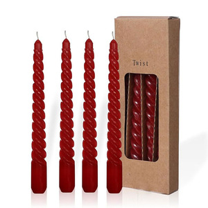 4 Uds. Velas cónicas en espiral candelabros retorcidos 8 10 pulgadas velas altas para cena boda decoración del hogar - Product Image 2