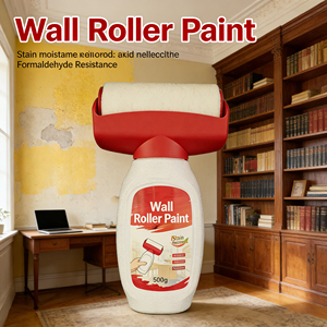 White Acrylic Interior Wall <b>Coating</b> and Repair <b>Paint</b> with Brush Application for Stain Removal and Self-brushing Paste - Product Image 4