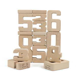 Montessori Wooden <b>Number</b> Building Blocks Large Pieces Educational Math Toy For Toddlers And Preschool Kids 3-6 Years Old - Product Image 4