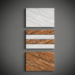 Carreaux de mur brillants en céramique émaillée numérique de combinaison de concepteur de brun gris 30x45cm 300x450mm taille de 12x18 pouces - Product Image 1
