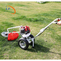 Hand-Push Mini Débroussailleuse 52cc Coupe-herbe Moteur à essence Tondeuse à gazon