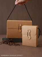 Cajas de Papel Kraft para Café, Bolsas Gruesas para Café, Cajas para Archivos, Ecológicas con Laminado Mate y Grabado