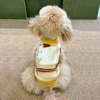 Pull sans manches pour animaux de compagnie, vente en gros, tricot 3D rétro américain pour petits chiens