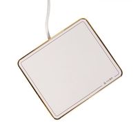 Tasse isotherme multifonctionnelle en porcelaine fine écologique avec couvercle articulé, cuillère et base chauffante – Idéal comme cadeau d'affaires en céramique