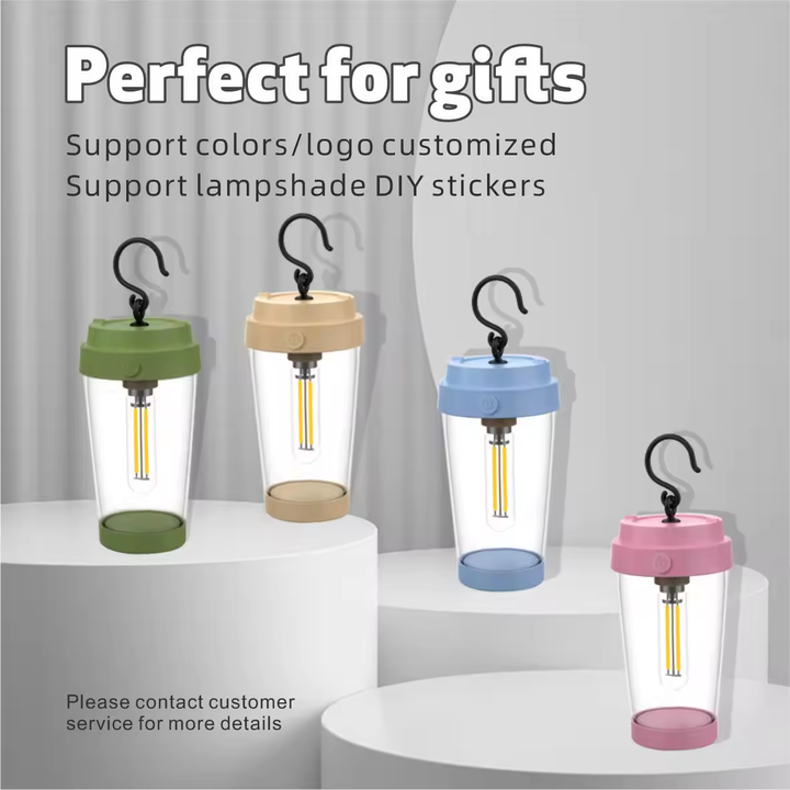 SOHOT Outdoor Cup LED Camping Lights Solar and USB Rechargeable