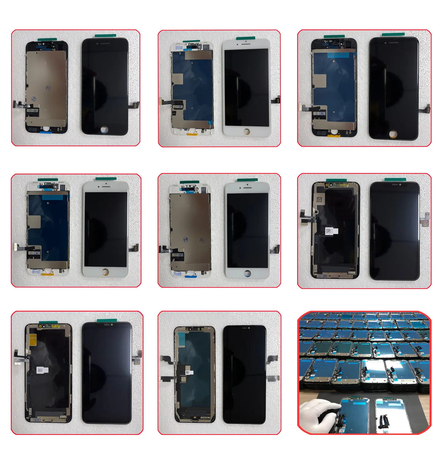 โทรศัพท์มือถือ100% ทดสอบจอแสดงผลสัมผัสเดิม Incell Tft Lcd หน้าจอสำหรับ Iphone 6S 6 7 8 Plus X 11Pro หน้าจอ