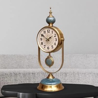 Jam Alarm Dashboard Retro Modern Mewah Vintage Digital dengan Tanggal untuk Meja Kantor Terbuat dari Logam Langsung dari Pabrik Cina