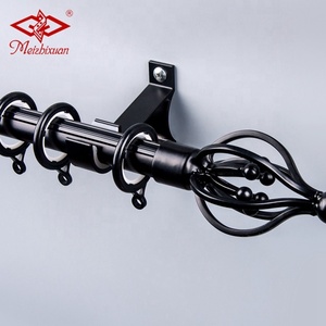 IKSUN Modern Simple Style <strong>Black</strong> 28mm <strong>Curtain</strong> Rod Bathroom <strong>Pole</strong> From Guangdong China - Product Image 2