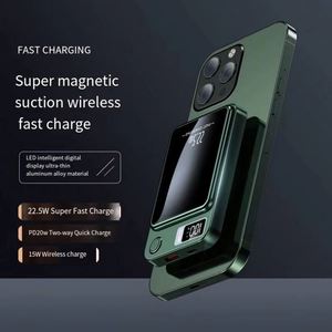 Batería Externa Magnética Inalámbrica para Teléfono Móvil con Pantalla LED de 10000 mAh, Mini, con Logotipo Personalizado OEM - Product Image 4