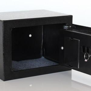 स्टील इलेक्ट्रॉनिक डिजिटल कोड और बायोमेट्रिक फिंगरप्रिंट मनी जमा सुरक्षित है होटल और होम उपयोग के लिए सुरक्षित प्रतिरोधी स्टील जमा बॉक्स - Product Image 4