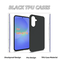 Étuis de téléphone portable en TPU noir mat souple pour Samsung Galaxy A17 5G A07 A06 A16 A26 A36 A56 A05 Business Design Housse antichoc