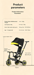 Poussette <span class=keywords><strong>Tricycle</strong></span> Pliable 4-en-1 en Plastique pour Bébé, Prix Fabricant, pour Enfants de <span class=keywords><strong>10</strong></span> <span class=keywords><strong>Mois</strong></span> à 6 Ans - Product Image 6