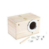 Nid de perroquet de haute qualité boîte d'élevage en gros canari cage d'élevage de volière nichoir pour cages à oiseaux d'oiseaux maison en bois