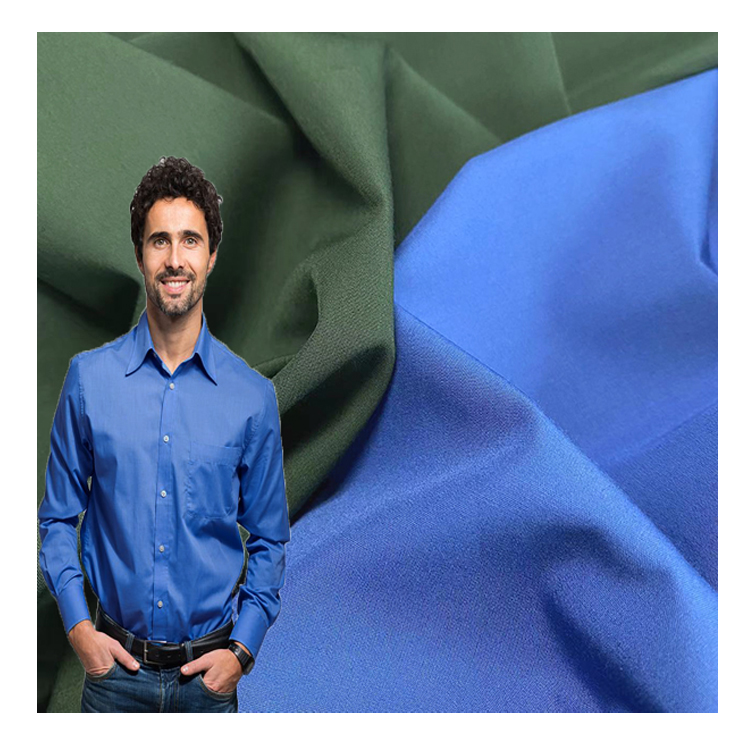 Light Weight Eco-friendly Woven Polyester Bamboo Fiber Fabric for Silk Shirts