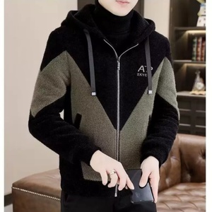 Nouveau modèle 2025, best-seller : Cardigan en maille pour homme avec logo personnalisé OEM, poche, cordon de serrage, blocs de couleur et fermeture éclair - Product Image 5