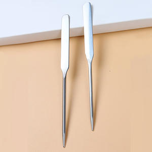 พาเลทสแตนเลส304ไม้พายรองพื้นอุปกรณ์แต่งหน้าเล็บสำหรับผสมกาวใช้บนใบหน้า - Product Image 2