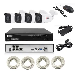 IP-Kamera H.265 4CH 5MP IP POE NVR-Kit P2P-CCTV-Überwachungssystem AI Gesichts erkennungs kamera POE CCTV-Überwachungs kamera