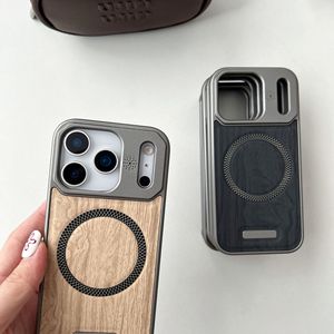 Funda para iPhone 17 con Textura de <span class=keywords><strong>Madera</strong></span>, Magnética, de TPU+PU para iPhone 17, 16, 15, 14 Pro Max, 16 Plus - Product Image 6