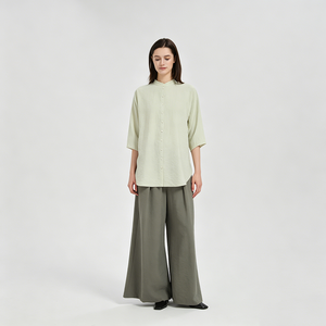 <span class=keywords><strong>เสื้อ</strong></span>ผู้หญิงสไตล์<span class=keywords><strong>ญี่ปุ่น</strong></span>คุณภาพสูง ผ้าไหมผสม คอตั้ง เหมาะสำหรับใส่ทำงาน ไอเท็มสำคัญ - Product Image 3