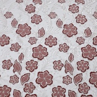 Tissu en velours extensible écologique avec dentelle florale en tulle à paillettes pour la confection de robes de soirée