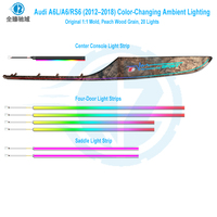 Éclairage d'ambiance RGB à changement de couleur pour Audi A6/RS6 (C7) 2012-2018, moule original 1:1, 20 lumières pour panneaux de garniture conducteur/passager