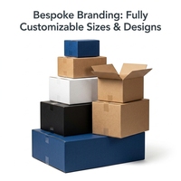 Boîte d'expédition en carton ondulé robuste et réutilisable avec logo personnalisé - Carton de déménagement brun écologique RSC pour la logistique e-commerce et le branding