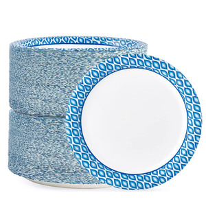 Assiettes jetables en <span class=keywords><strong>carton</strong></span> blanc compostable personnalisées pour gâteaux, hot-dogs et fêtes d'anniversaire, 9 et 10 pouces, avec logo, vente en gros - Product Image 1