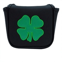 Housse de putter carrée brodée, protection de putter de golf en PU résistant à l'usure, housse de tête de putter en forme de L, accessoire de golf