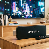 Sumavision 2026 Dispositivo de Streaming Android 15 WiFi6 Quad Core 4K HDR/H265 Android TV Stick 2GB+8GB con Control Remoto por Voz BT