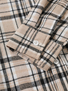 Camicie da uomo di fascia alta personalizzabili in tessuto senza rughe con filo semplice tinto e camicia personalizzabile con bottoni - Product Image 5