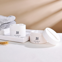 Récipient d'emballage de gommage au beurre corporel pour masque facial cosmétique rond en gros pot de crème pour les yeux et le visage en plastique avec cuillère