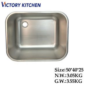 VICTORY KITCHEN fsource usine Évier de cuisine carré en acier inoxydable fait à la main Bassin en acier inoxydable pour fournitures d'hôtel et de restaurant - Product Image 3