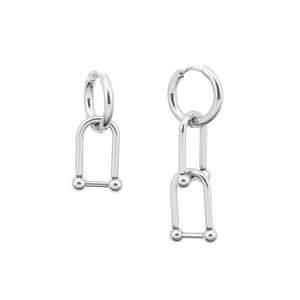Meilleures ventes 2026 : Boucles d'oreilles pendantes en U au design simple et original, unisexe et tendance, en acier inoxydable, bijoux en gros - Product Image 6