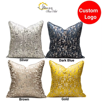 Housse de coussin Jacquard à carreaux marron, housse de coussin personnalisée de luxe pour canapé-lit, Service OEM/ODM, approvisionnement en vrac en gros