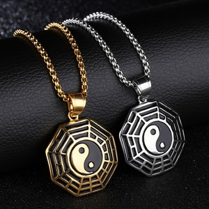 Collar creativo Retro especial de acero inoxidable para hombre, amuletos tailandeses de Marvel Yin Yang - Product Image 5