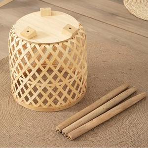 Fournitures <span class=keywords><strong>de</strong></span> jardinage Porte-pot <span class=keywords><strong>de</strong></span> fleurs tissé intérieur extérieur Support pour plantes en bambou Décoration intérieure - Product Image 3