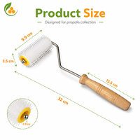 Imkerei-Honig-Entdeckelungsroller mit Holzgriff, Kunststoff-Nadelroller, Propolis-Erntegerät für Bienenzucht