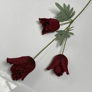 Fleur artificielle en tissu brossé, tulipe, décoration de salon, décoration de la maison, fleurs artificielles, accessoires de photographie, décoration de panier de fleurs - Product Image 6