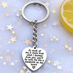 Gracias maestros llaveros europeo y americano nuevo acero inoxidable creativo Regalo De vacaciones etiqueta letras llavero - Product Image 1