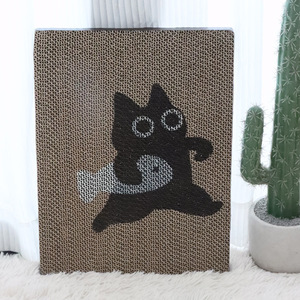 Kitty Shape Cardboard cat Scratching Board Vertical <strong>Wall</strong> Mounted Puzzle Cat Scratching Mat for <strong>Pet</strong> - Product Image 4
