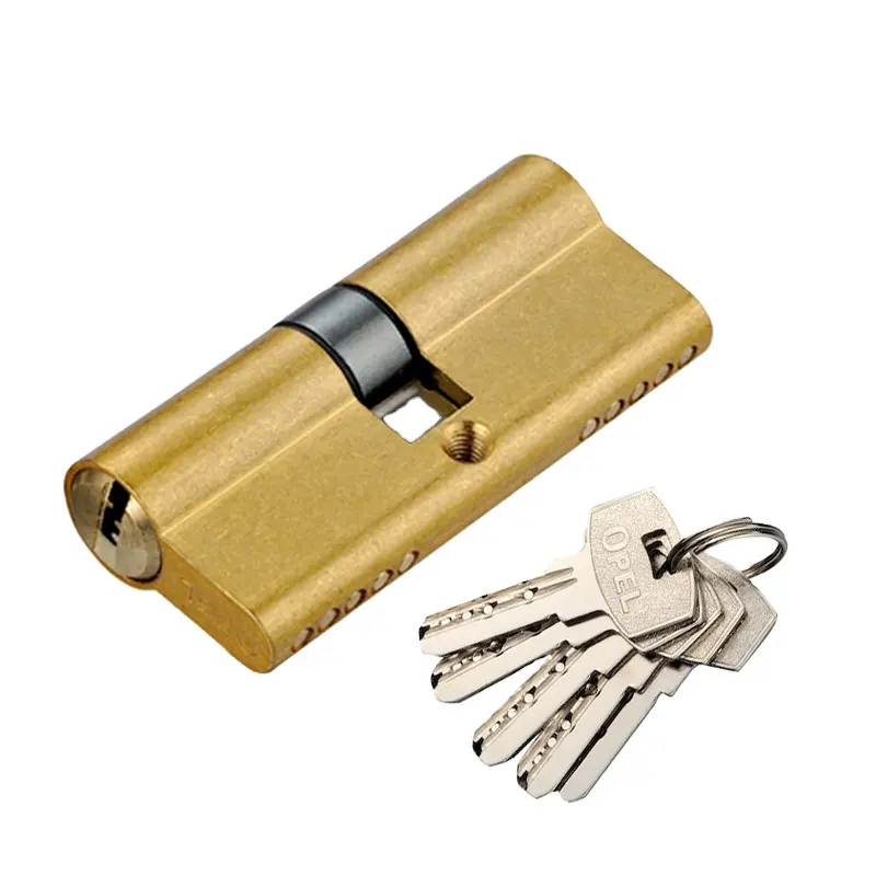 BOWDEU DOORS Solid Brass Door Cylinder Lock For Houses Hot Selling Dimply Key With Knob Cheap Price wholesale Interior room lock